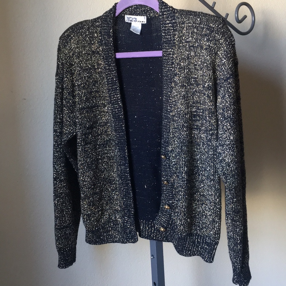 Black metallic sweater